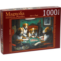 MAGNOLIA Puzzle Psy hrajúce poker 1000 dielikov