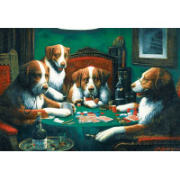 MAGNOLIA Puzzle Psy hrajúce poker 1000 dielikov
