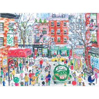 GALISON Puzzle Vianoce v Greenwich Village 1000 dielikov