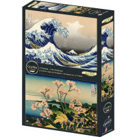 GRAFIKA Puzzle Veľká vlna pri pobreží Kanagawy a Mestská oblasť Shinagawa 2x500 dielikov