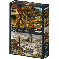GRAFIKA Puzzle Flámske príslovia a Sčítanie ľudu v Betleheme 2x500 dielikov GRAFIKA Puzzle Flámske príslovia a Sčítanie ľudu v Betleheme 2x500 dielikov