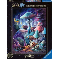 RAVENSBURGER Svietiace puzzle Magické huby 500 dielikov