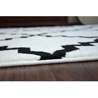 Moderný koberec bielo-čierny F343 - 180 x 270 cm