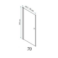 Sprchové dvere UP MY SPACE 70 cm