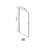 Sprchové dvere UP MY SPACE 80 cm