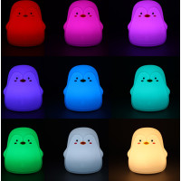 Detské dotykové LED nočné svetlo RGB - Tučniak