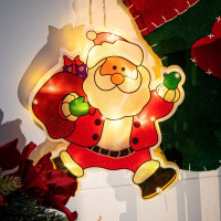 Závesné LED svietidlo - Santa s darčekmi