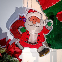 Závesné LED svietidlo - Santa s darčekmi