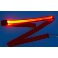 LED svietiace vodítko pre psov 2,5x120 cm - oranžové