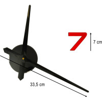 Samolepiace nástenné hodiny 80-90 cm - farebné - 12 číslic