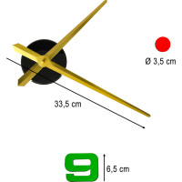 Samolepiace nástenné hodiny 80-90 cm - farebné - 4 číslice