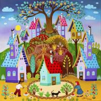 ALIPSON Štvorcové puzzle Magická záhrada 1000 dielikov