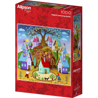 ALIPSON Štvorcové puzzle Magická záhrada 1000 dielikov