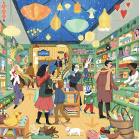 PIECES & PEACE Štvorcové puzzle Nákupy 1000 dielikov