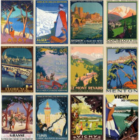 GRAFIKA Štvorcové puzzle Plagáty z Roger Broders 1000 dielikov