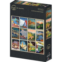 GRAFIKA Štvorcové puzzle Plagáty z Roger Broders 1000 dielikov
