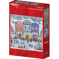ALIPSON Štvorcové puzzle Vianočná dedinka Mier na Zemi 1000 dielikov