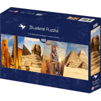 BLUEBIRD Panoramatické puzzle Objavte Egypt – Luxor a Gíza 1000 dielikov
