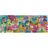 DJECO Panoramatické puzzle Čarovná India 1000 dielikov
