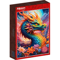 ALIPSON Puzzle Farebný drak 1000 dielikov