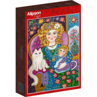 ALIPSON Puzzle Dáma so zlatými vlasmi 1000 dielikov