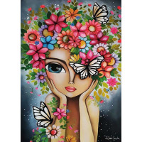 MAGNOLIA Puzzle Dievča s kvetmi 1000 dielikov