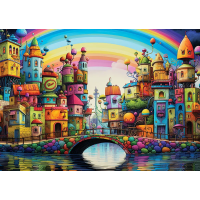 YAZZ Puzzle Dúhové mesto 1000 dielikov