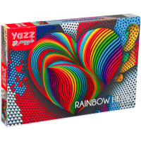 YAZZ Puzzle Dúhové srdce 1000 dielikov