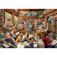 BLUEBIRD Puzzle Kníhkupectvo 1000 dielikov BLUEBIRD Puzzle Kníhkupectvo 1000 dielikov