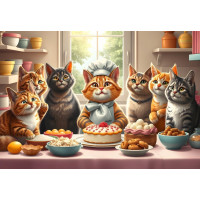 ALIPSON Puzzle Mačacie pekárky v akcii 1000 dielikov
