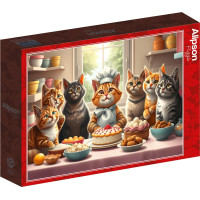 ALIPSON Puzzle Mačacie pekárky v akcii 1000 dielikov