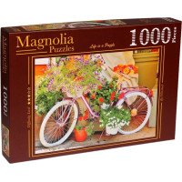 MAGNOLIA Puzzle Bicykel s kvetmi 1000 dielikov