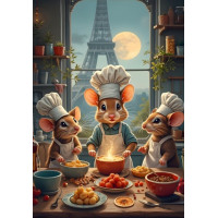 BLUEBIRD Puzzle Malí kuchári z Paríža 1000 dielikov