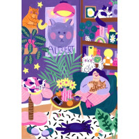 PIECES & PEACE Puzzle Milovníčky mačiek 1000 dielikov