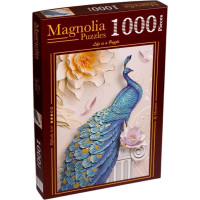 MAGNOLIA Puzzle Modrý páv 1000 dielikov