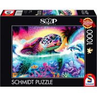 SCHMIDT Puzzle Neónová korytnačka 1000 dielikov