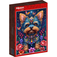 ALIPSON Puzzle Psík v ríši kvetov 1000 dielikov