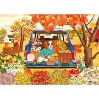 MAGNOLIA Puzzle Pes v aute 1000 dielikov