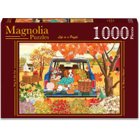 MAGNOLIA Puzzle Pes v aute 1000 dielikov