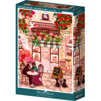 PIECES & PEACE Puzzle Sladký útek – Valentínska kaviareň 1000 dielikov