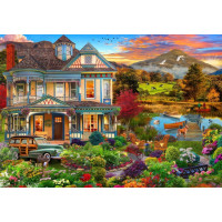 BLUEBIRD Puzzle Dedinský dom so záhradou 1000 dielikov BLUEBIRD Puzzle Dedinský dom so záhradou 1000 dielikov