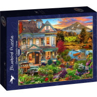 BLUEBIRD Puzzle Dedinský dom so záhradou 1000 dielikov