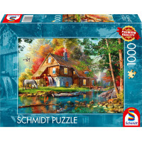 SCHMIDT Puzzle Vodný mlyn na jeseň 1000 dielikov
