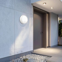 Solight LED vonkajšie osvetlenie, nastaviteľná teplota svetla - 3CCT, 15/18/20W, 1800lm, 22cm, 2v1 - biely a čierny kryt