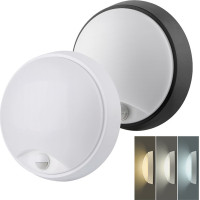 Solight LED vonkajšie osvetlenie so senzorom, 3 CCT, 15/18/20W, 1800lm, 22cm, 2v1 - biely a čierny kryt Solight LED vonkajšie osvetlenie so senzorom, 3 CCT, 15/18/20W, 1800lm, 22cm, 2v1 - biely a čierny kryt
