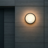 Solight LED vonkajšie osvetlenie so senzorom, 3 CCT, 15/18/20W, 1800lm, 22cm, 2v1 - biely a čierny kryt