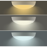 Solight LED vonkajšie osvetlenie so senzorom, 3 CCT, 15/18/20W, 1800lm, 22cm, 2v1 - biely a čierny kryt