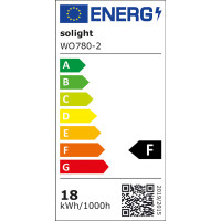 Solight LED vonkajšie osvetlenie so senzorom, 3 CCT, 15/18/20W, 1800lm, 22cm, 2v1 - biely a čierny kryt