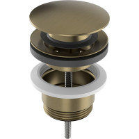 Sapho Umývadlová výpusť 5/4“, click-clack, veľká zátka, 10-65mm, zlato mat CV1002G Sapho Umývadlová výpusť 5/4“, click-clack, veľká zátka, 10-65mm, zlato mat CV1002G