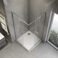Aqualine AGGA štvorcová sprchová zástena 700x700mm, číre sklo HLF707Y